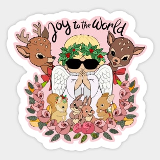 Joy to the World! Christmas Angel. Sticker